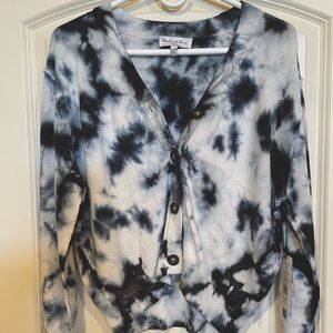 Michael Stars brand new tie dyed blue cardigan size XS
